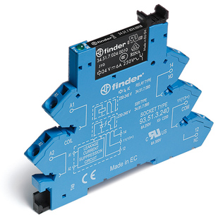 38.61.3.240.4060 | 386132404060 | Интерфейсный модуль реле; 1 перекидной контакт 6А (~ 230-240В AC) пружинные зажимы