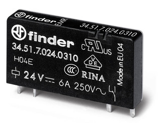 34.51.7.060.0310 | 345170600310 | Ультратонкое реле; 1НО контакт 6А (= 60В Чувст. пост. тока) - герметичное
