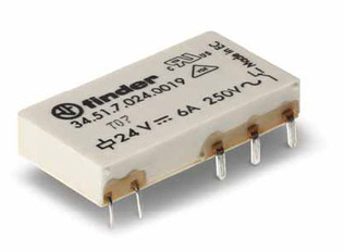 34.51.7.060.0019 | 345170600019 | Ультратонкое реле; 1 перекидной контакт 6А (= 60В Чувст. пост. тока)