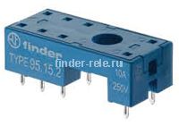 95.15.2SNA | 95152SNA | Розетка для печатного монтажа реле 41.52, 41.61, 41.81, с металлическим фиксатором; синяя; 10А