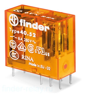 40.52.8.240.2001 | 405282402001 | Миниатюрное реле; 2 перекидных контакта 8А (~ 240В AC) - герметичное