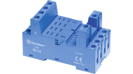  96.04.SMA | 9604SMA | Розетка для реле 56.34 и модуля 99.02/86.30; с комбинированными контактами; с металлическим фиксатором; винтовые зажимы; синяя; 12А фото в интернет-магазине ALEV